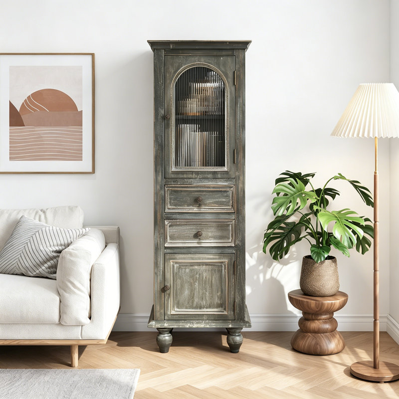 Armoire de rangement ferme Farmhouse, Black Grey