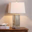 Ensemble de lampes de table argentées de 27 po Tati