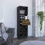 Armoire de bar classique, deux tiroirs, douze porte-bouteilles encastrés