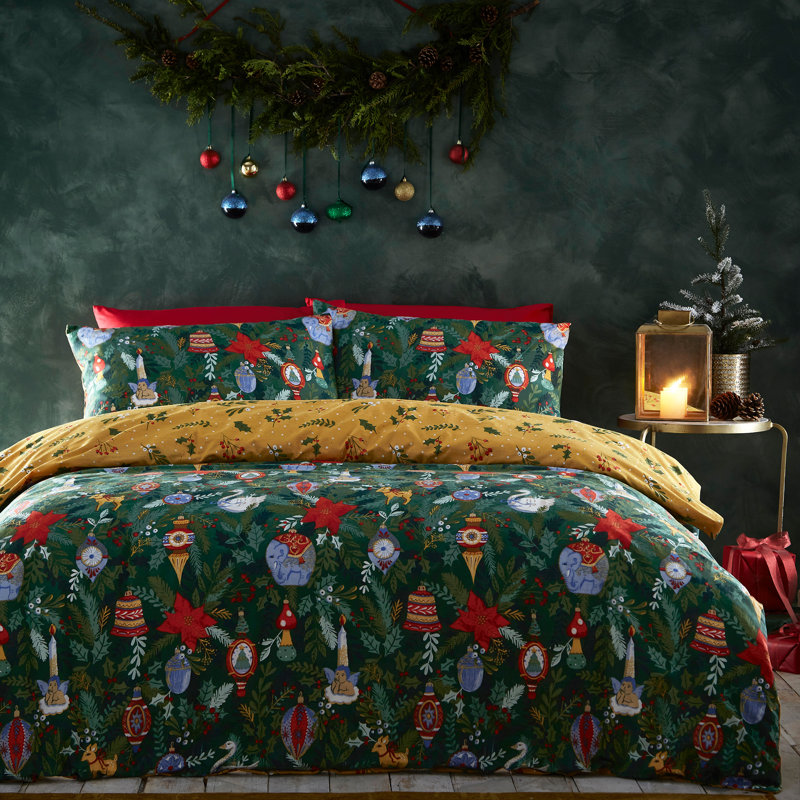 Cotton Blend Floral Duvet Cover Set with Pillowcases, 260cm W x 220cm L - 50cm W x 75cm L