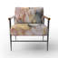 Fauteuil d'appoint rembourré gris et rose Tender-887148359