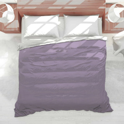 Édredon de couleur unie mauve