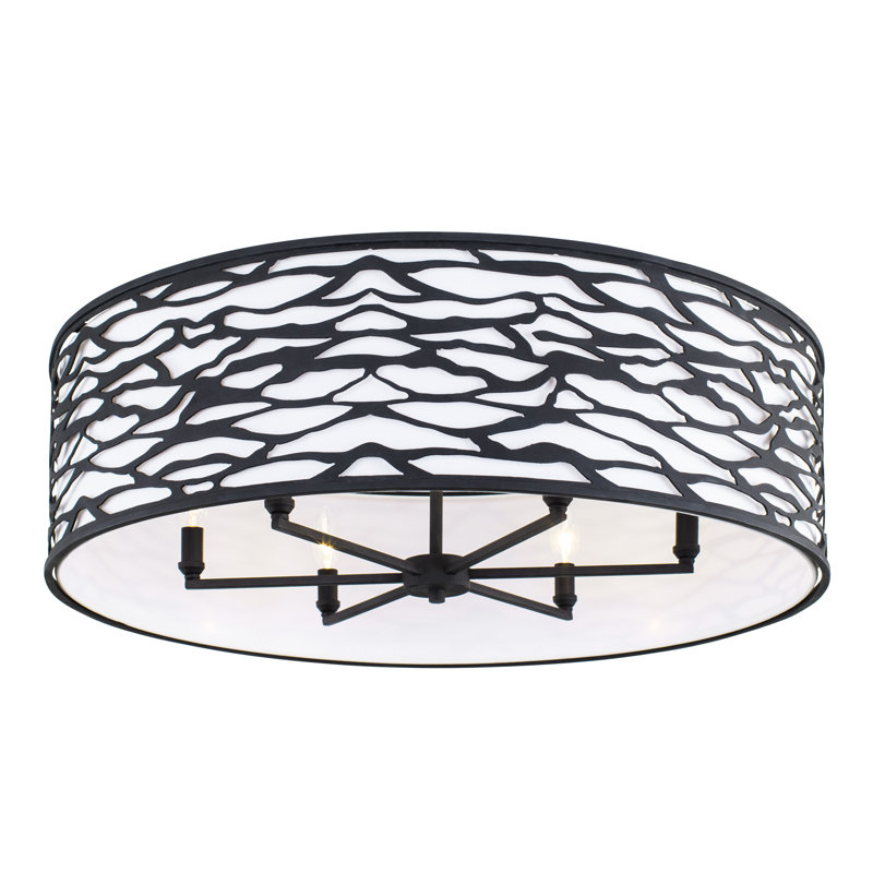 Luminaire suspendu / semi-encastré 6 l Carlena, Noir