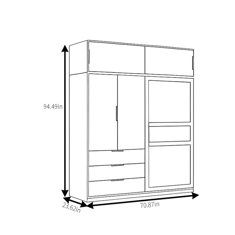 Loken, H 94,49 po x l 70,87 po x P 23,62 po