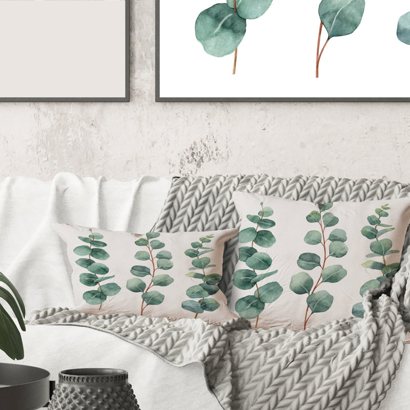 Young Eucalyptus Leaves and Branches I Rectangular Pillow Cover & Insert