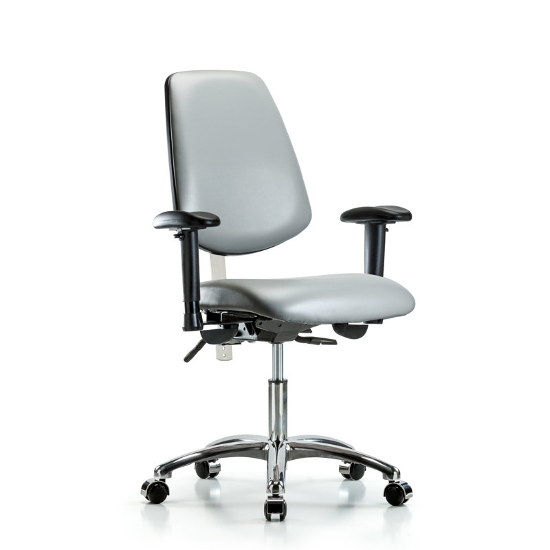 Kucik Vinyl Task Chair, Silver