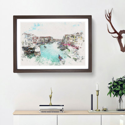Gondolas in Venice Italy - Picture Frame Painting Print