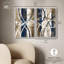 Abstract Blue Circles Set Canvas Print Modern Wall Art Set by Art Remedy, Black Frame, 10 x 15-670079091-670079093