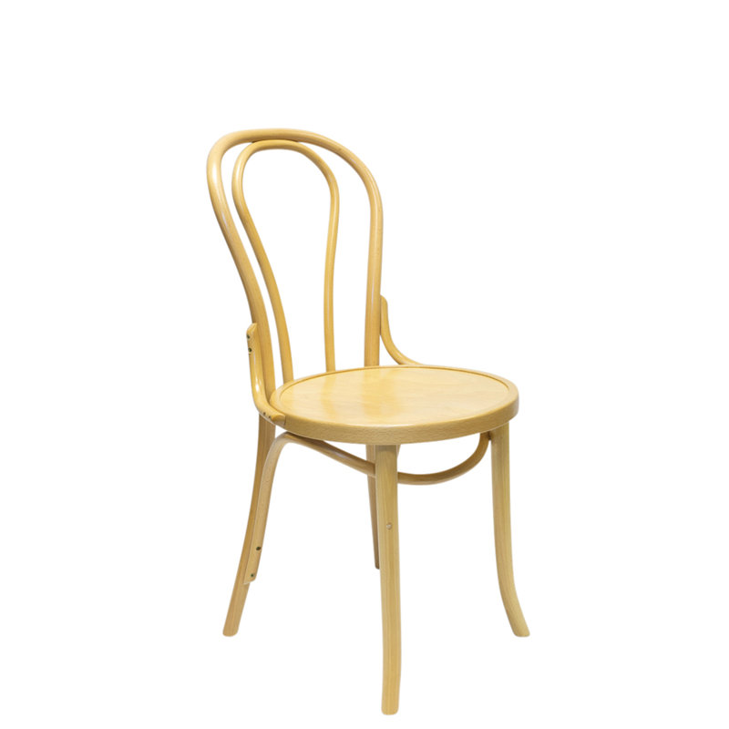 Springboro 43cm H Solid Wood Slat Back Stacking Side Chair, Natural