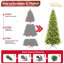 Arbre de Noël 7 pi avec lumières DEL et base en métal