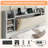 47.2" Bookcase Upholstered Queen Size Bed Frame with 4 Storage Drawers,Light Gray-1141740868-1141740871
