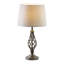 Zoey 49Cm Twist Metal Grey Silver Metal Table Lamp-591850154