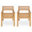 Ensemble de 2 chaises de jardin rustiques en bois d'acacia et osier
