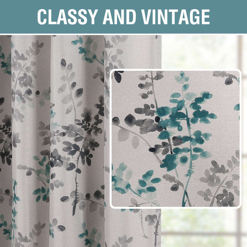 Linen Blackout Curtains Thermal Insulated Room Darkening Linen Curtains for Bedroom Textured Burlap Grommet Window Curtains for Living Room, 2 Panels