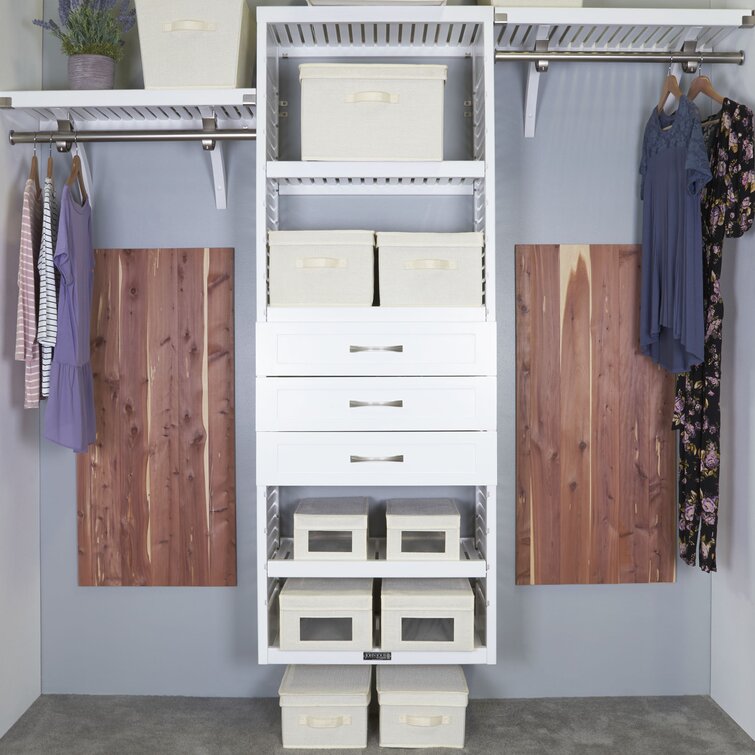 Cedar Closet Organizer: 7 Pc Open Stackable Closet System