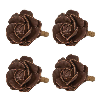 Camellia Napkin Ring Brown