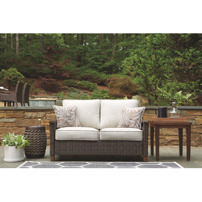 Estill 58.5'' Wide Straight Loveseat with Cushions