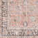 Bria Machine Washable Oriental Dusty Coral/Brick Red Area Rug