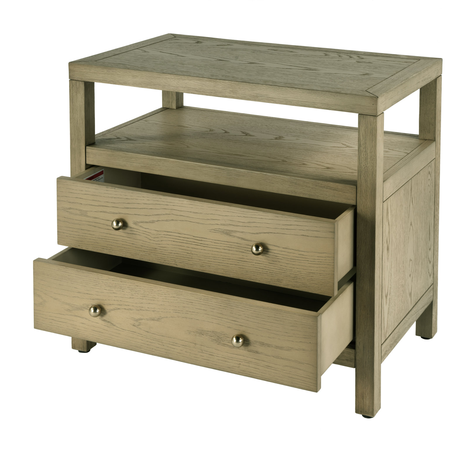 Celine 28" Acacia Nightstand, Light Oak