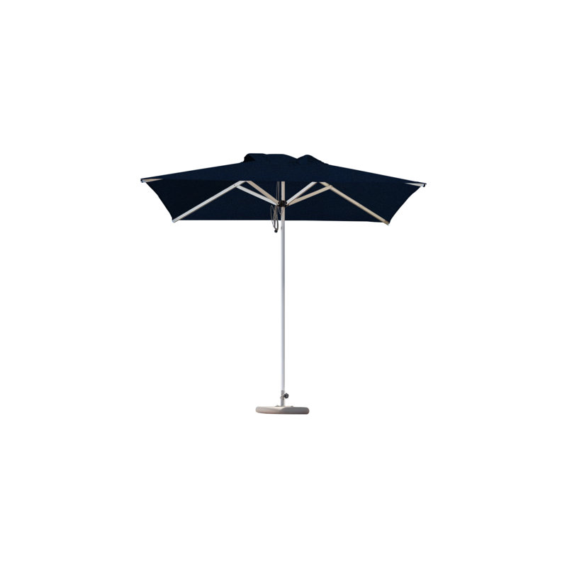 Mistral Square Market Umbrella, CBS + 2" Galvanized Tube, Navy Blue, 8'3"