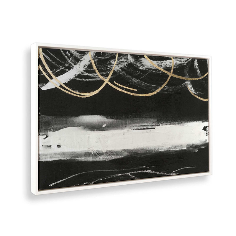 «Ripple Trace II» par Melissa Wang, reproduction d'art sur toile, H 36 po x l 48 po, Blanc