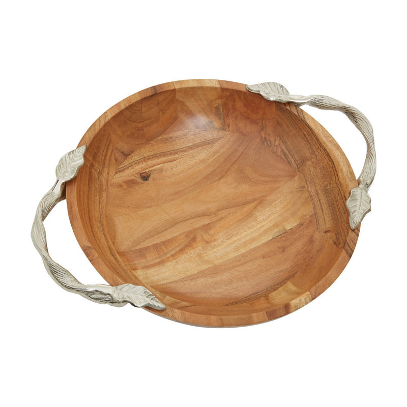 Dajane Wood Decorative Bowl 1, 8cm H x 38cm W x 30cm D