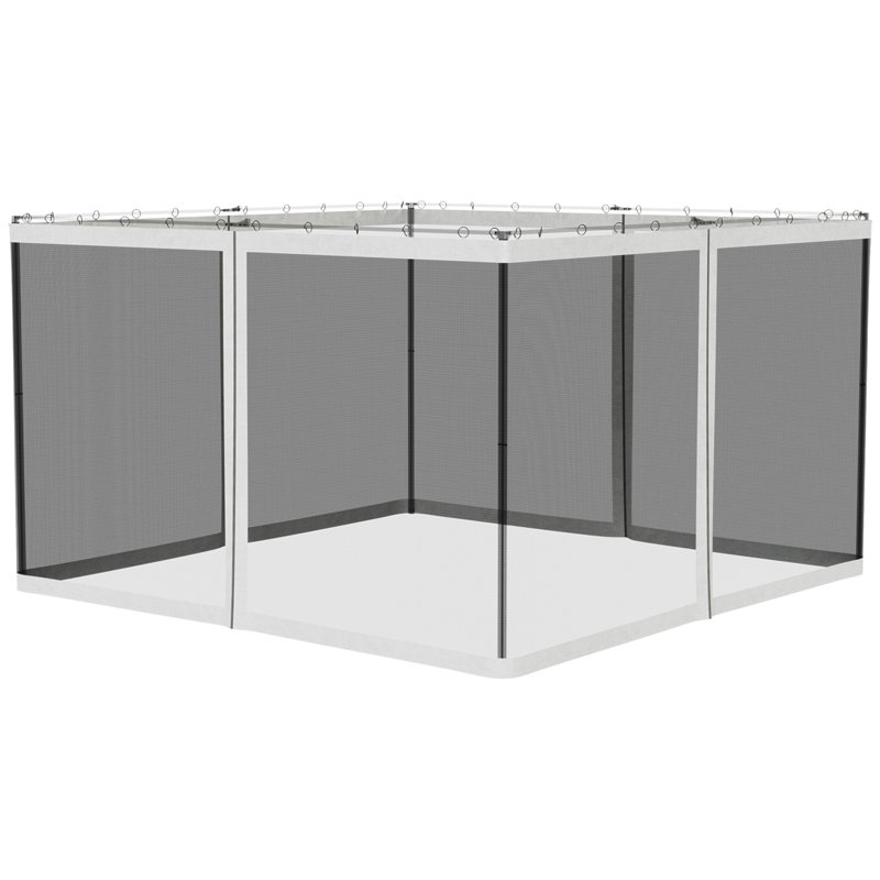 Replacement Mesh Sidewall Netting For Patio Gazebos And Canopy Tents With Zippers (Sidewall Only)