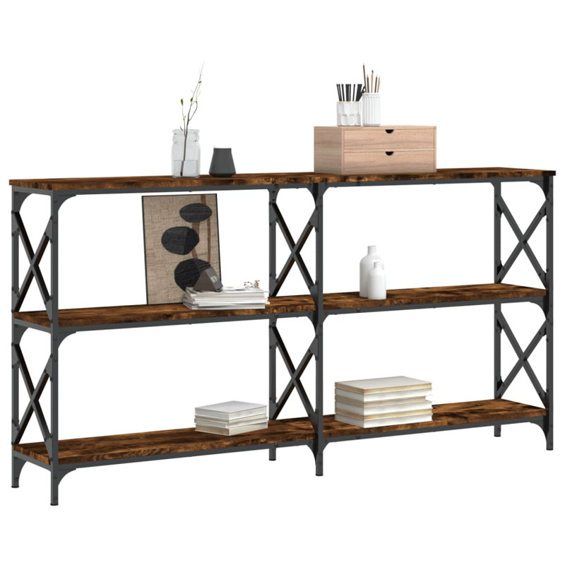 Console Table, 80.5cm H x 100cm W x 28cm D, Smoked Oak