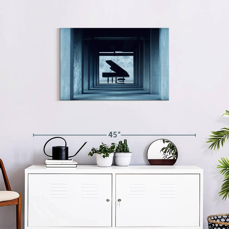 Abarca Corridor To Piano, 32" H x 48" W