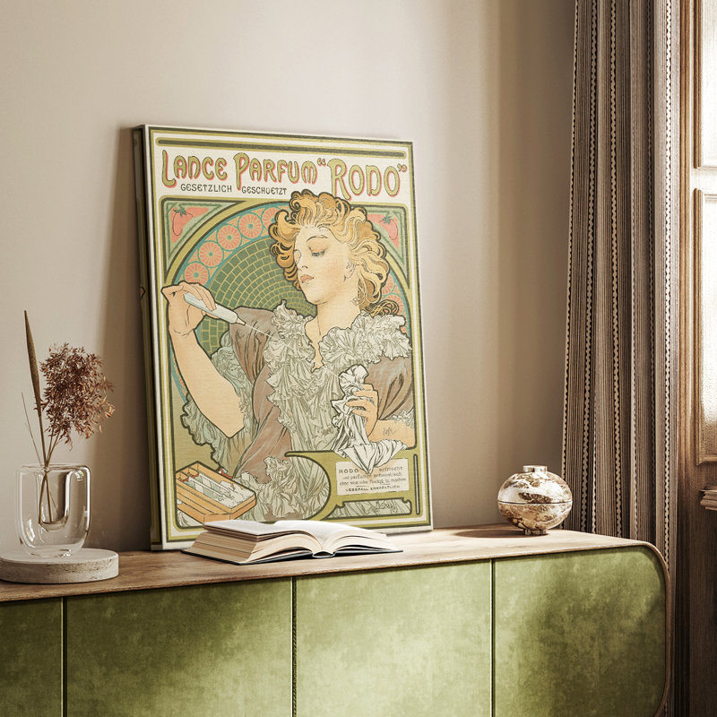 Lance Parfum «Rodo» - Toile tendue avec châssis par Alphonse Mucha, 8 x 12