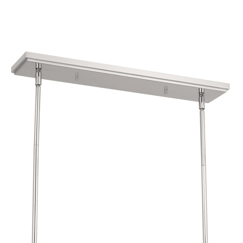 3 - Light Black Kitchen Island Pendant, Silver