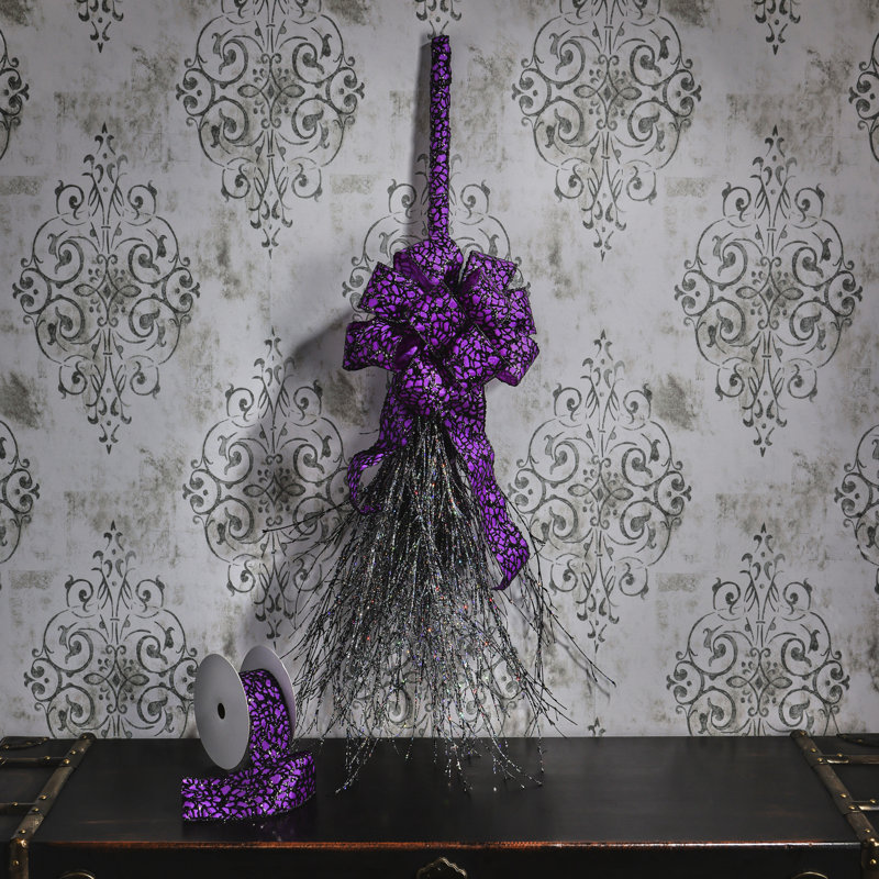 Ruban de toile 2,5 po X10Y, Mauve / Noir