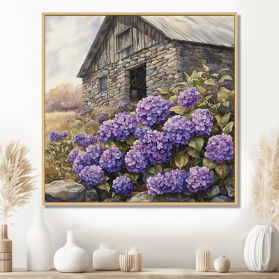 Downend Hydrangeas By The Stone Barn - Hydrangea, art mural