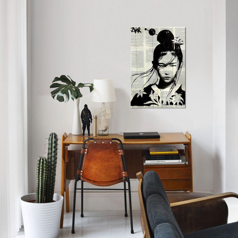 «Narumi» par Loui Jover, impression sur toile tendue sur châssis, H 12 po x l 8 po x P 0,75 po, Toile tendue, Pas de tapis