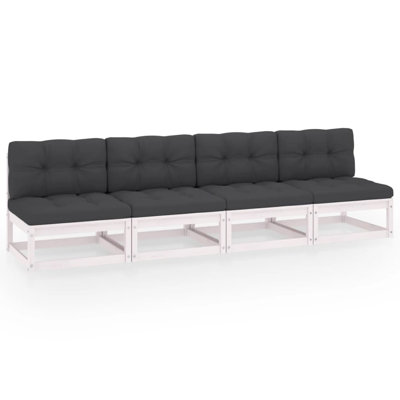 27.6" Wide Square Patio Sofa with Cushions