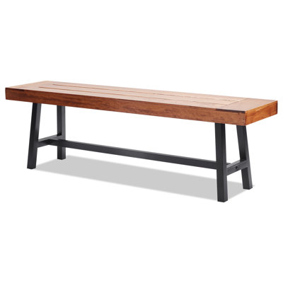 VEVOR Outdoor Bench, 63 inches Wood Garden Bench with Metal Leg by VEVOR