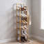Range-chaussures vertical, étagères à chaussures, range-chaussures pour l'entrée, tour à chaussures pour petits espaces, autoportant, réglable, avec 2 crochets