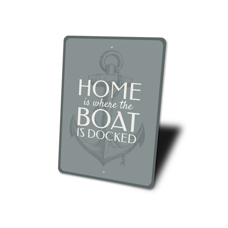 Enseigne de bateau en aluminium, H 14 po x l 10 po x P 0,04 po