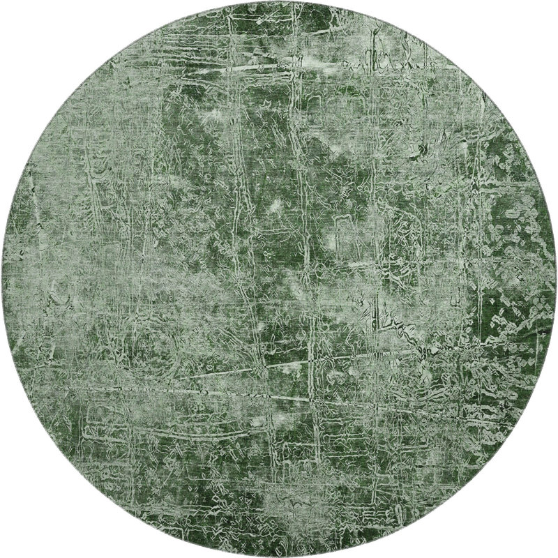 Tapis Cerrito AMF559 Emerald lavable en machine de qualité supérieure, Round 8'