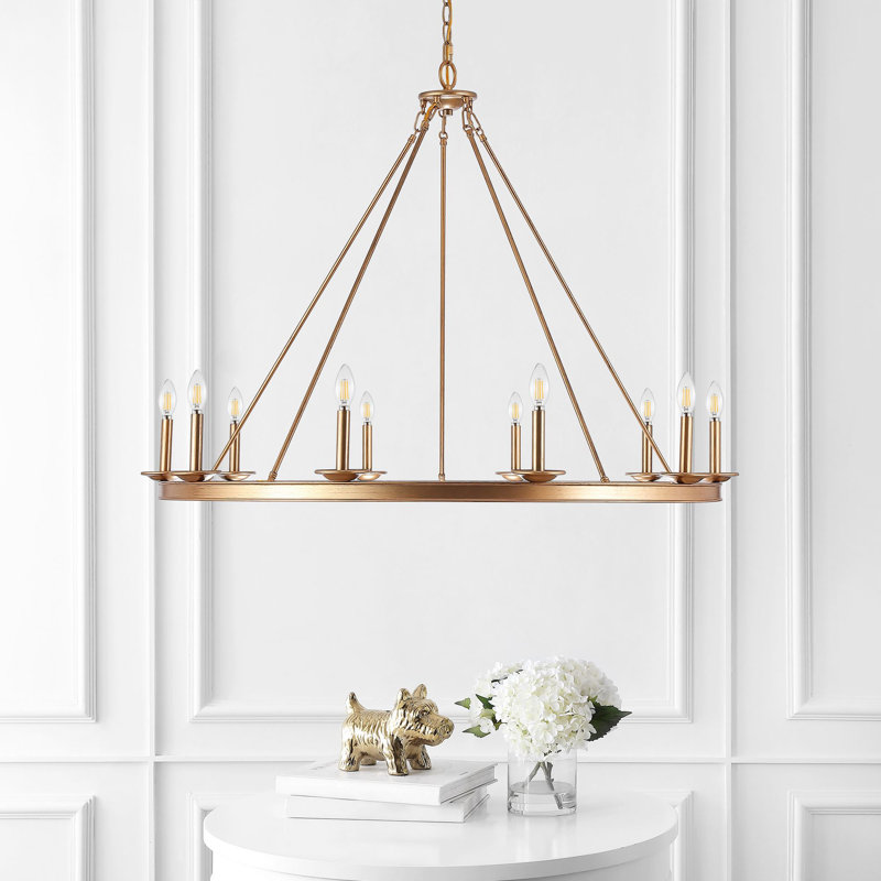 Natividad 10 - Light Chandelier, Gold Painted, 10 Lights