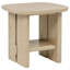 Table de bout Kimpton Coastal Square avec tablette, finition chêne beige, design moderne et fonctionnel