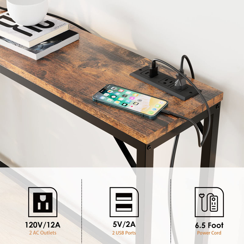 Console 39,3 po Jaliek, Noir, Brun