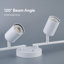 Luminaire sur rail 8 lumières avec têtes réglables et 8 ampoules incluses-109583299-109583301