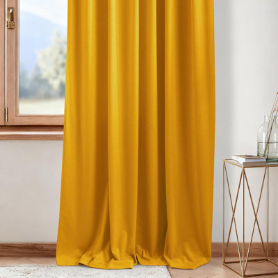  Velvet Curtains Classic Velvet Woven Home Theater Grommet Top Thermal Insulated Room Darkening Drapes, Set of 2