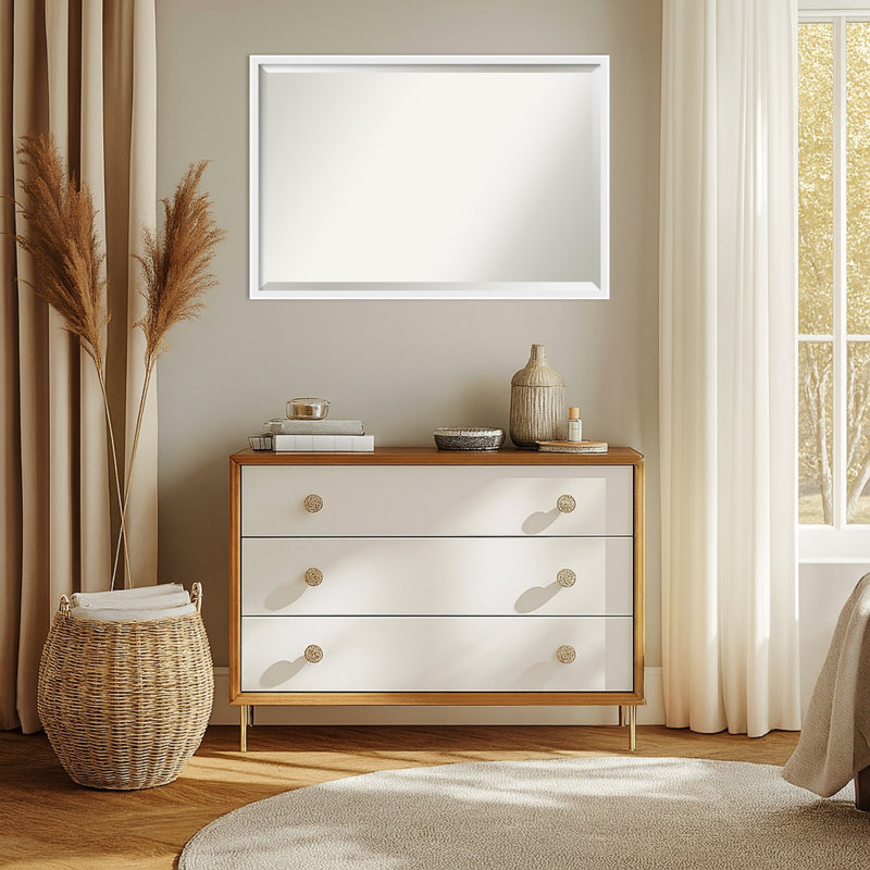 Miroir mural Incline, 25,5 po x 37,5 po, Blanc