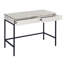 Bureau en bois naturel et noir avec rangements astucieux à tiroirs pour un espace de travail productif - 2 tiroirs