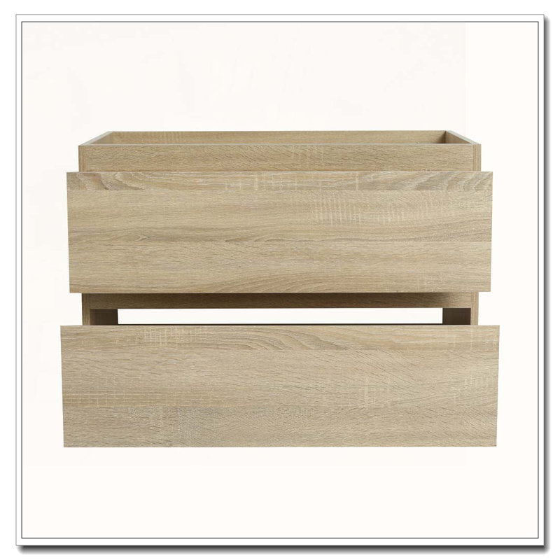 Wall Mounted Bathroom Vanity Main Cabinet Without Sink, Light Oak
