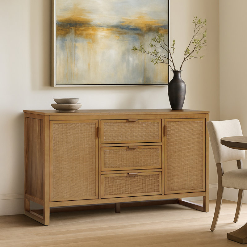 140cm Solid Wood Sideboard, Natural