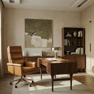 Morpheus 46.5"H Transitional Tilting Adjustable Height Executive Chair with Ergonomic Segmented Back