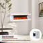 3-Sided Wall Mounted Electric Fireplace with Floating Mantel, Adjustable Remote Control-164550673-144932619